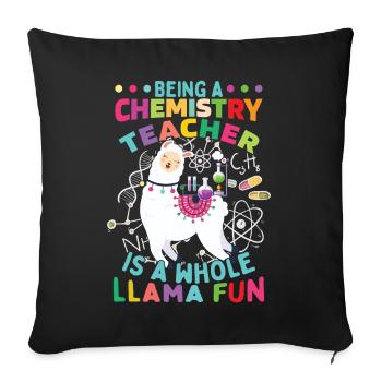 Être un professeur de chimie est un lam amusant - Housse de coussin décorative 45 x 45 cm - noir - Devant