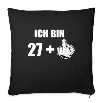 28 Geburtstag - Sofakissenbezug 45 x 45 cm - Schwarz - Vorne