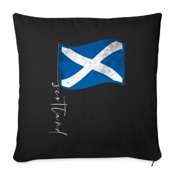 Scotland Flag Scottish - Sofa pillowcase 17,3'' x 17,3'' (45 x 45 cm) - black - Front