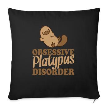Trouble obsessionnel de l’ornithorynque Schnabeltier - Housse de coussin décorative 45 x 45 cm - noir - Devant