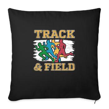 Runner Running Sport Game Athletics - Sofa pillowcase 17,3'' x 17,3'' (45 x 45 cm) - black - Front
