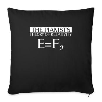 Pianiste Pianiste Musicien de piano - Housse de coussin décorative 45 x 45 cm - noir - Devant