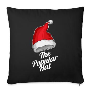 Santa's Hat Is The Popular Hat For Christmas - Sofa pillowcase 17,3'' x 17,3'' (45 x 45 cm) - black - Front