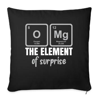 L’élément de la chimie surprise Humour - Housse de coussin décorative 45 x 45 cm - noir - Devant