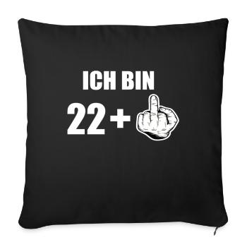 23 Geburtstag - Sofakissenbezug 45 x 45 cm - Schwarz - Vorne