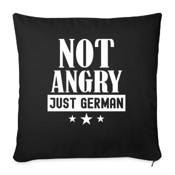 Not angry only German Germany's voice - Sofa pillowcase 17,3'' x 17,3'' (45 x 45 cm) - black - Front