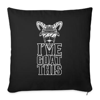 J’ai cela sous contrôle J’ai Goat This Tier Goat - Housse de coussin décorative 45 x 45 cm - noir - Devant