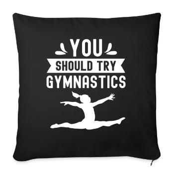Vous devriez essayer Gymnastique Gymnastique Gymnaste - Housse de coussin décorative 45 x 45 cm - noir - Devant