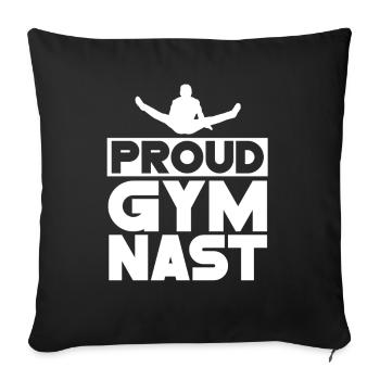 Fier gymnaste Amateur de gymnaste Gymnastique Gymnastique - Housse de coussin décorative 45 x 45 cm - noir - Devant