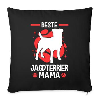 Beste Jagdterrier Mama Deutscher Jagdterrier - Sofakissenbezug 45 x 45 cm - Schwarz - Vorne