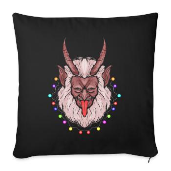 Evil Krampus Diable Démon Sombre Noël - Housse de coussin décorative 45 x 45 cm - noir - Devant