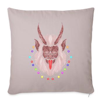 Evil Krampus Devil Demon Dark Christmas - Sofa pillowcase 17,3'' x 17,3'' (45 x 45 cm) - light taupe - Front