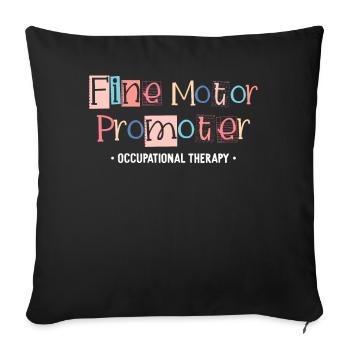 Promoteur de motricité fine ergothérapie ergothérapie - Housse de coussin décorative 45 x 45 cm - noir - Devant