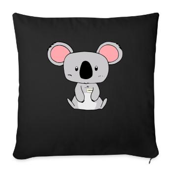 Koala Lumpur Lustiges Wortspiel Tier Design - Sofakissenbezug 45 x 45 cm - Schwarz - Vorne