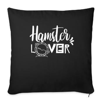 Hamster lover Pet Cute Hamster Owner - Sofa pillowcase 17,3'' x 17,3'' (45 x 45 cm) - black - Front
