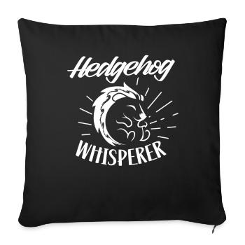 Hérisson Whisperer Dictons Pet Cute - Housse de coussin décorative 45 x 45 cm - noir - Devant