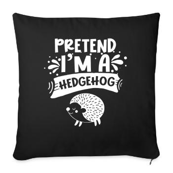 Imaginez que je suis un hérisson mignon - Housse de coussin décorative 45 x 45 cm - noir - Devant