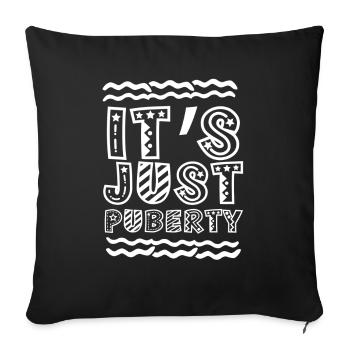C’est juste des dictons d’adultes adolescents de puberté - Housse de coussin décorative 45 x 45 cm - noir - Devant