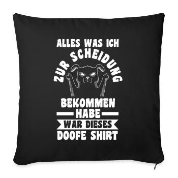 Scheidungsparty Geschieden Scheidung - Sofakissenbezug 45 x 45 cm - Schwarz - Vorne
