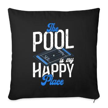 Water Polo The Pool Is My Happy - Sofa pillowcase 17,3'' x 17,3'' (45 x 45 cm) - black - Front
