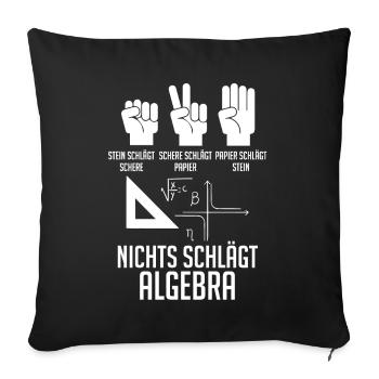 Mathematik Mathe Rechnen Algebra - Sofakissenbezug 45 x 45 cm - Schwarz - Vorne
