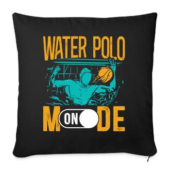 Water Polo Water Polo Mode On - Sofa pillowcase 17,3'' x 17,3'' (45 x 45 cm) - black - Front