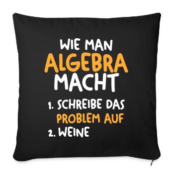 Mathematik Mathe Rechnen Algebra - Sofakissenbezug 45 x 45 cm - Schwarz - Vorne
