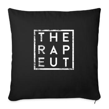 Therapeut Minimalismus - Sofakissenbezug 45 x 45 cm - Schwarz - Vorne