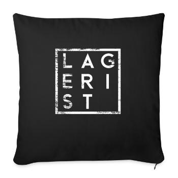 Lagerist Minimalismus - Sofakissenbezug 45 x 45 cm - Schwarz - Vorne