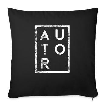 Autor Minimalismus Autoren - Sofakissenbezug 45 x 45 cm - Schwarz - Vorne
