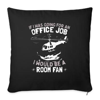 Funny Pilot Humor Helicopter - Sofa pillowcase 17,3'' x 17,3'' (45 x 45 cm) - black - Front
