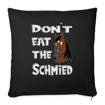 Ne mangez pas le forgeron maréchal-ferrant - Housse de coussin décorative 45 x 45 cm - noir - Devant