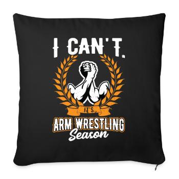 C’est la saison du bras de fer - Housse de coussin décorative 45 x 45 cm - noir - Devant