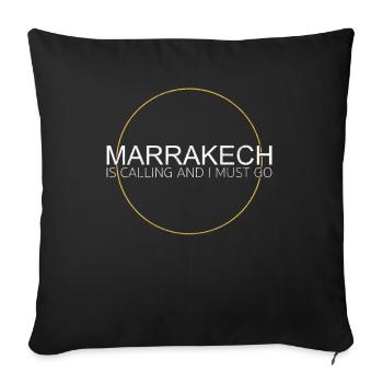 Marrakech Quote - Sofa pillowcase 17,3'' x 17,3'' (45 x 45 cm) - black - Front