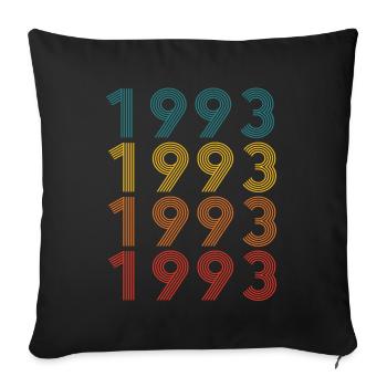 30ème anniversaire vintage 1993 Retro Vintage Style - Housse de coussin décorative 45 x 45 cm - noir - Devant