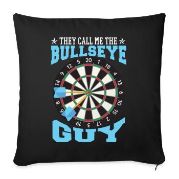 Bullseye Guy Darts - Sofa pillowcase 17,3'' x 17,3'' (45 x 45 cm) - black - Front
