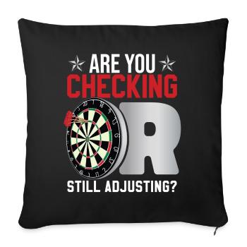 Darts Player Saying Funny - Sofa pillowcase 17,3'' x 17,3'' (45 x 45 cm) - black - Front