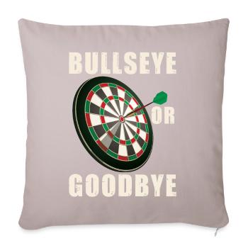 Volltreffer oder Auf Wiedersehen | Dartspieler - Sofakissenbezug 45 x 45 cm - helles Taupe - Vorne