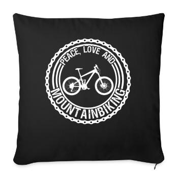VTT VTT vététistes - Housse de coussin décorative 45 x 45 cm - noir - Devant
