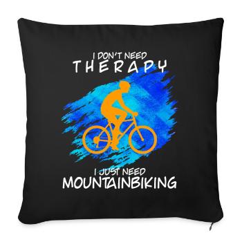 VTT VTT Descente - Housse de coussin décorative 45 x 45 cm - noir - Devant