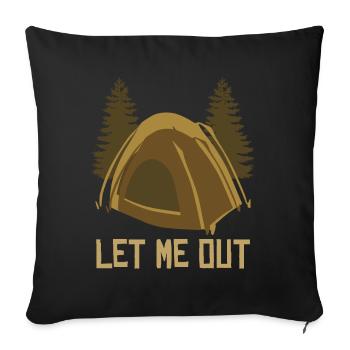 Camping Camping Outdoor Tent Camping - Sofa pillowcase 17,3'' x 17,3'' (45 x 45 cm) - black - Front