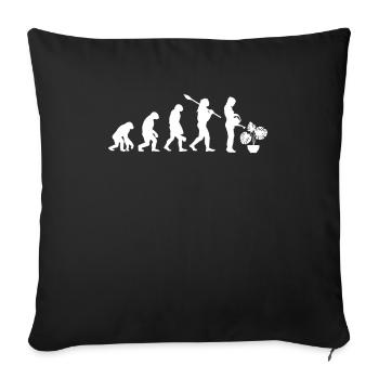 Monstera Evolution Jardinier - Housse de coussin décorative 45 x 45 cm - noir - Devant