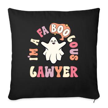 Faboolous Lawyer Retro Halloween Attorney - Housse de coussin décorative 45 x 45 cm - noir - Devant