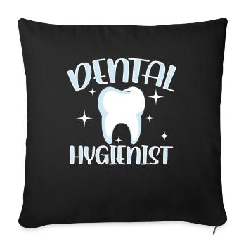 Dental Hygienist Dentist Dental Hygiene Team - Sofa pillowcase 17,3'' x 17,3'' (45 x 45 cm) - black - Front