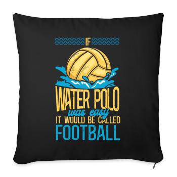 Water Polo Vintage If Water Polo - Sofa pillowcase 17,3'' x 17,3'' (45 x 45 cm) - black - Front