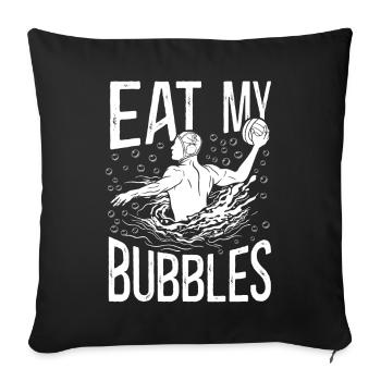 Water Polo Eat My Bubbles - Sofa pillowcase 17,3'' x 17,3'' (45 x 45 cm) - black - Front