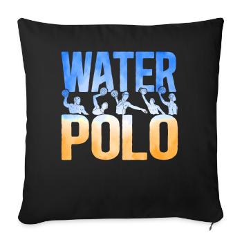Water Polo Watercolor Water Polo - Sofa pillowcase 17,3'' x 17,3'' (45 x 45 cm) - black - Front