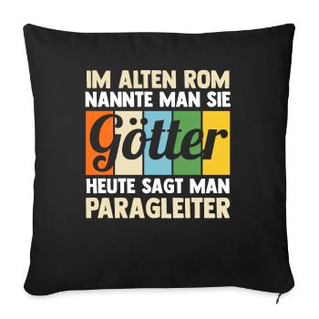Fallschirmspringer Fallschirmspringen Paragliding - Sofakissenbezug 45 x 45 cm - Schwarz - Vorne