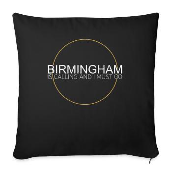 Birmingham Saying - Sofa pillowcase 17,3'' x 17,3'' (45 x 45 cm) - black - Front