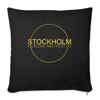 Dicton de Stockholm - Housse de coussin décorative 45 x 45 cm - noir - Devant